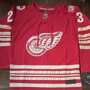 Detroit Red Wings Lucas Raymond #23 100 Year Centennial Jersey Adult Medium(50)